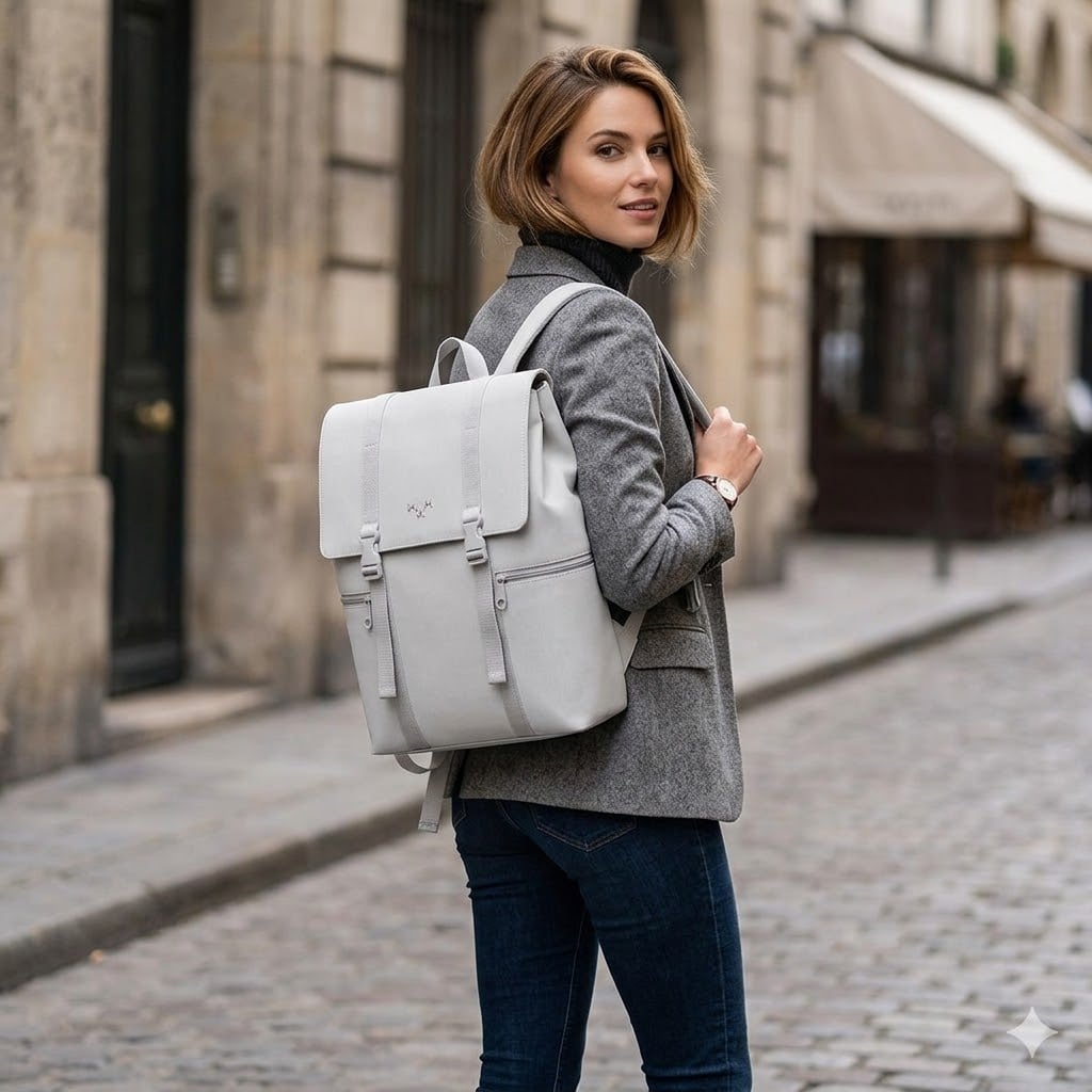 Rucsac unisex, Camille GT2322, Gri - poza 2