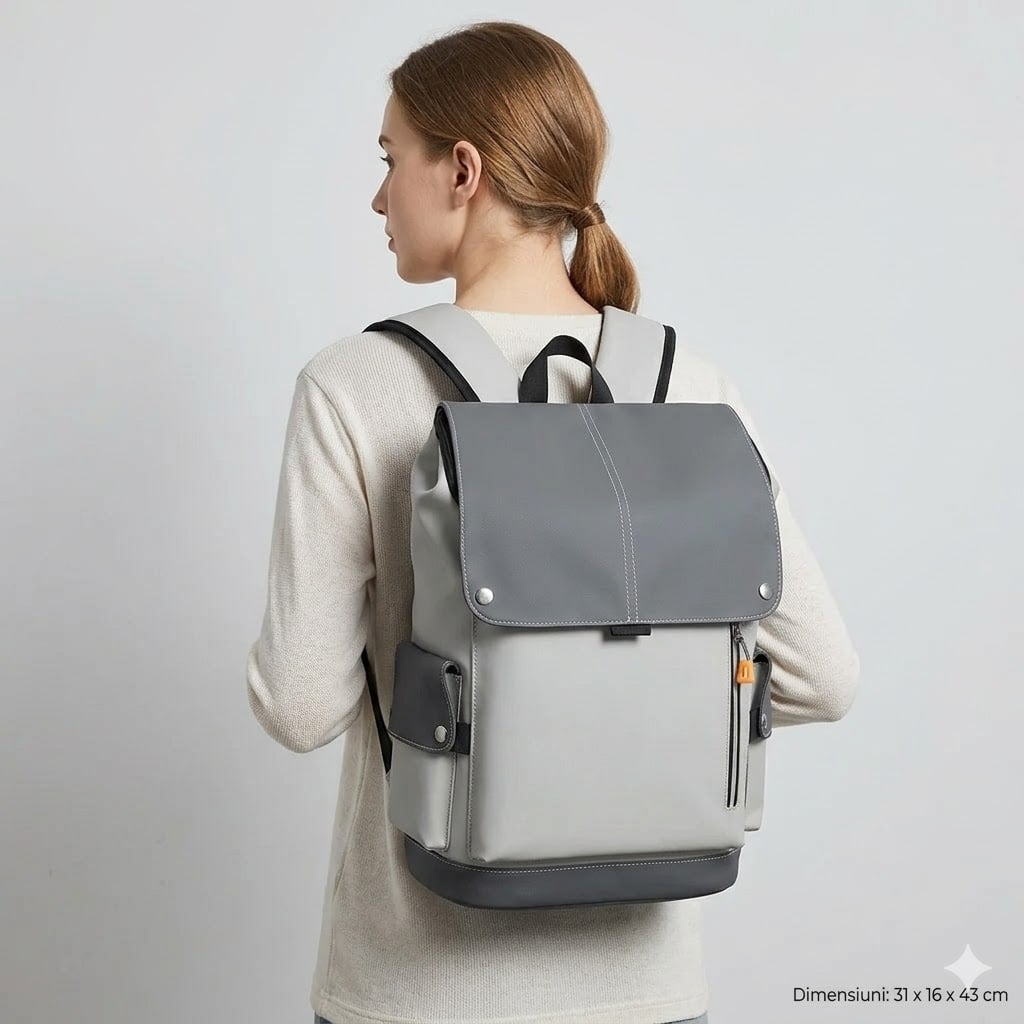 Rucsac unisex, Elandor GT3743, Gri - poza 2