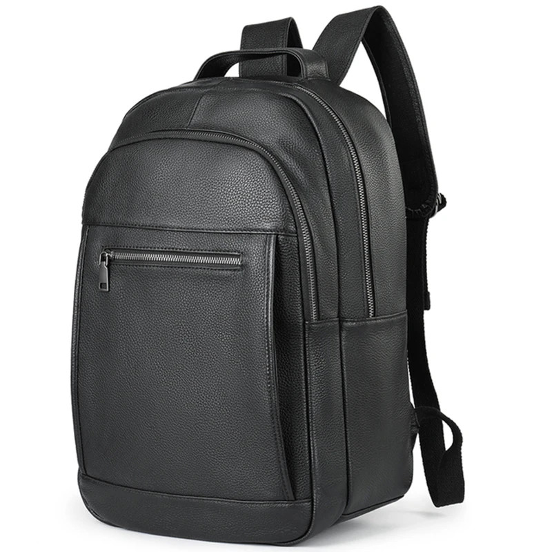 Rucsac unisex, Lazarus GT2735, piele naturala, Negru - poza 1