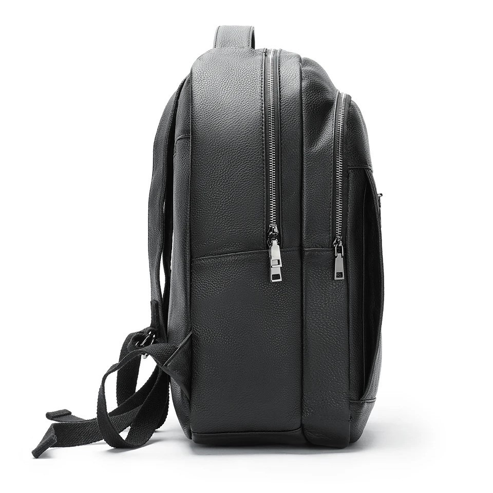 Rucsac unisex, Lazarus GT2735, piele naturala, Negru - poza 3