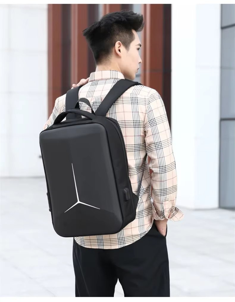 Rucsac unisex, Lorcan GT3748, port USB, Negru - poza 2