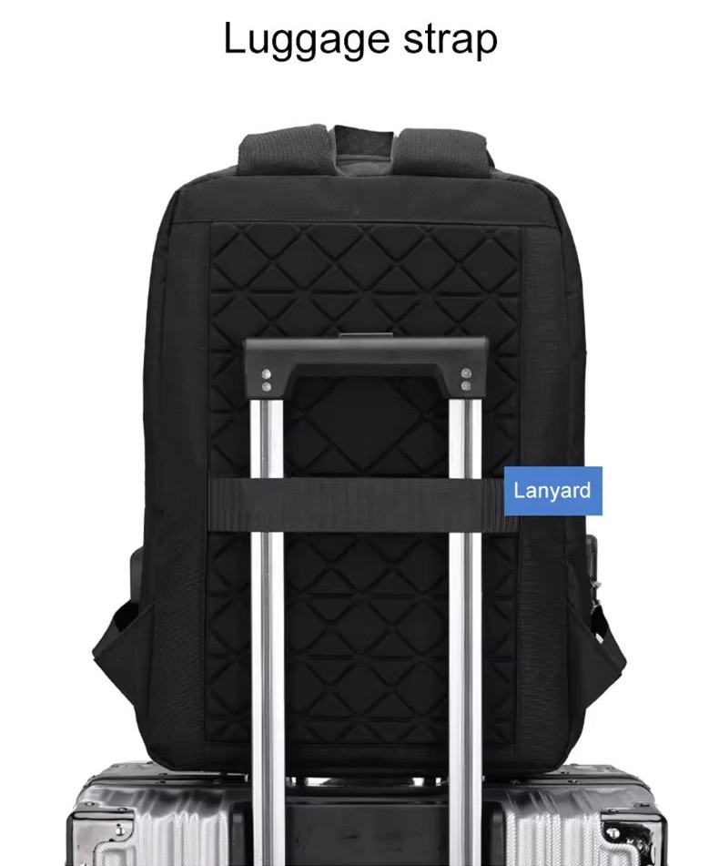 Rucsac unisex, Lorcan GT3751, port USB, Gri - poza 4