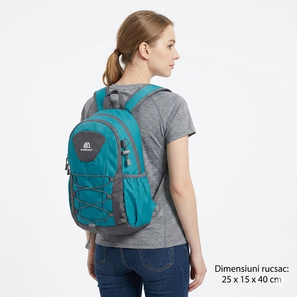 Rucsac unisex pentru drumetie, Zinaida GT3718, Verde - poza 2