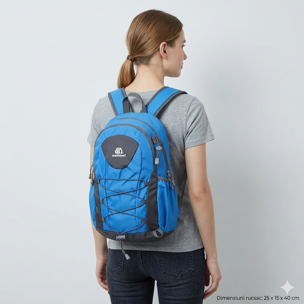 Rucsac unisex pentru drumetie, Zinaida GT3722, Albastru - poza 2