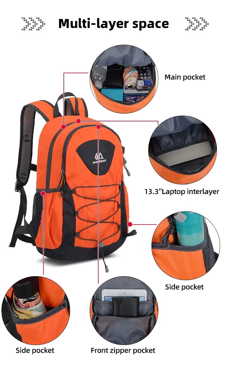 Rucsac unisex pentru drumetie, Zinaida GT3722, Albastru - poza 3
