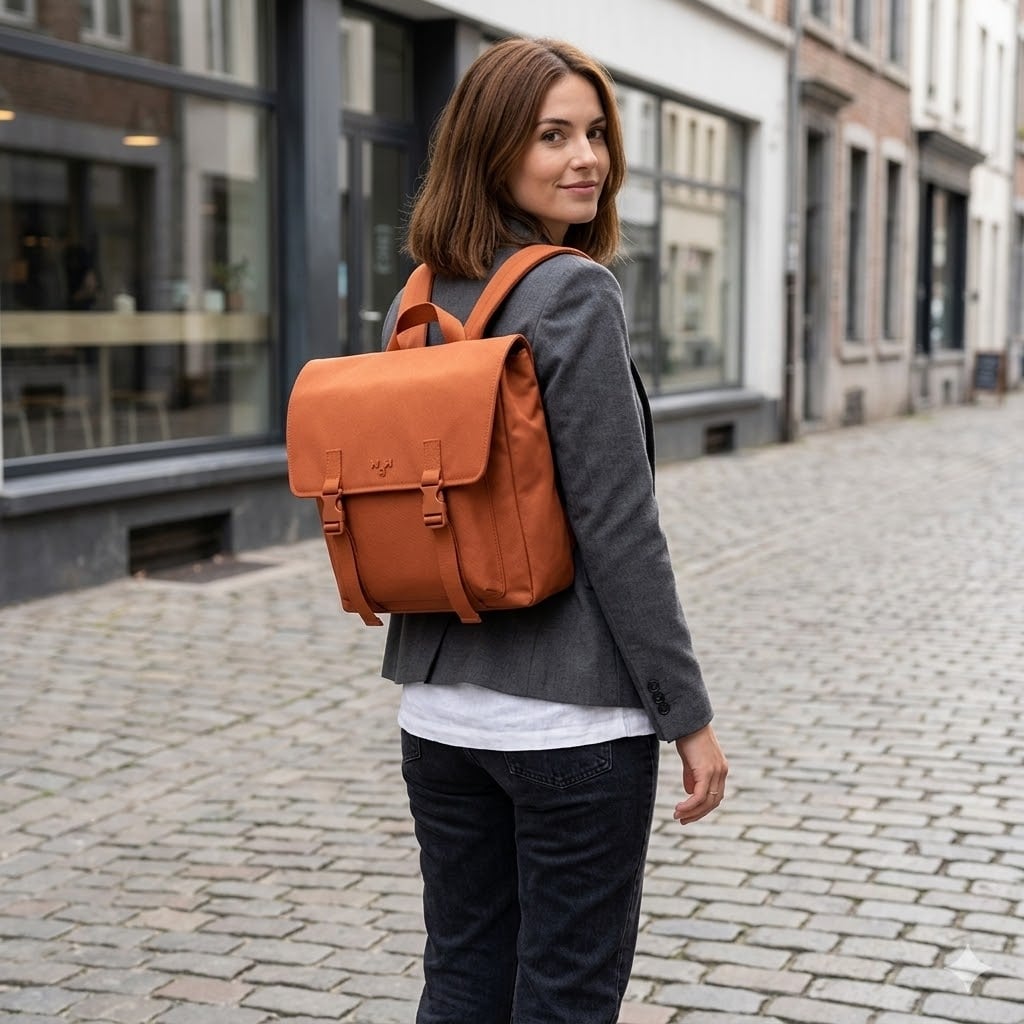 Rucsac unisex, Uzoma GT2348, Portocaliu - poza 2