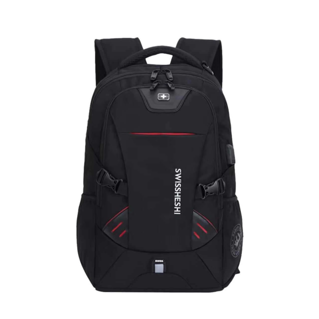 Rucsac unisex, Valther GT3747, port USB, marimea S, Negru