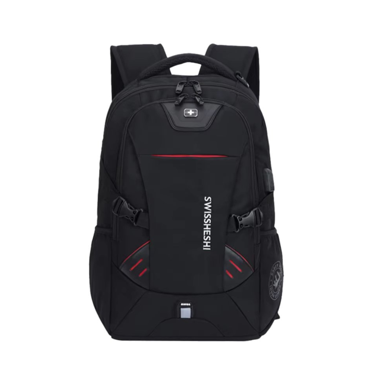 Rucsac unisex, Valther GT3747, port USB, marimea S, Negru - poza 1