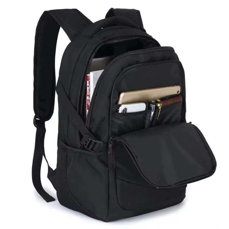 Rucsac unisex, Valther GT3747, port USB, marimea S, Negru - poza 3