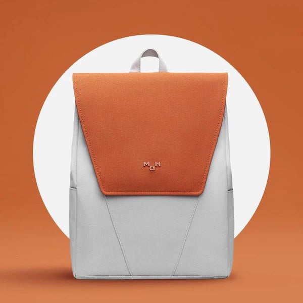 Rucsac unisex, Vivian GT2360, Alb/Portocaliu - poza 1