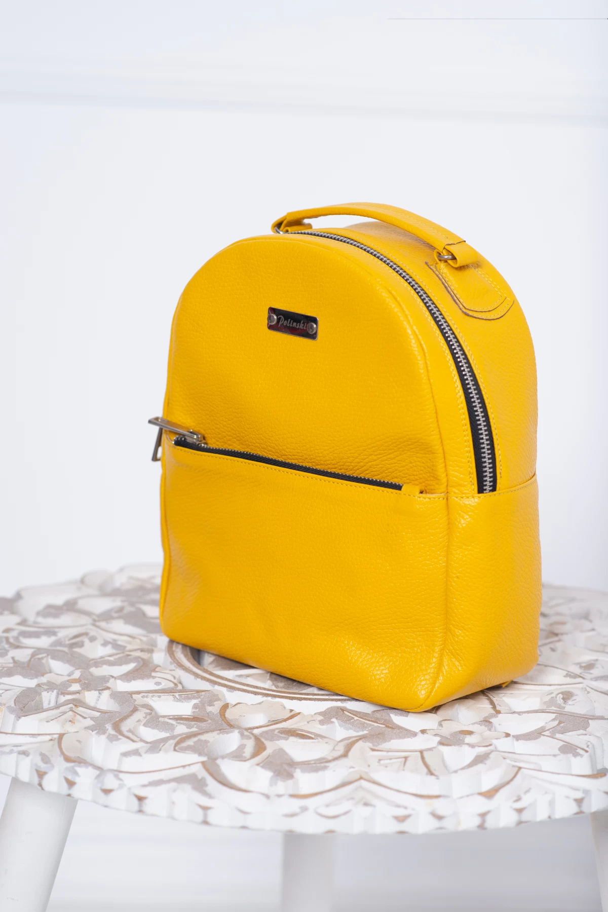 Rucsac Yellow din piele naturala - poza 1