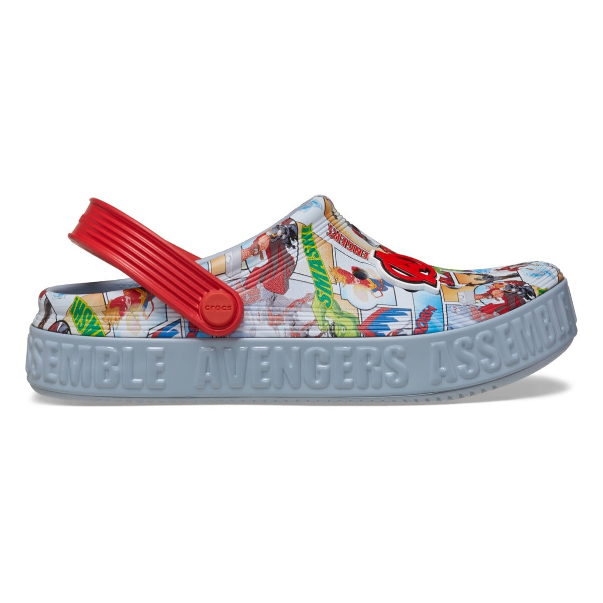 Saboti Crocs Avengers Off Court Clog Kids Gri - Blue Grey - poza 2