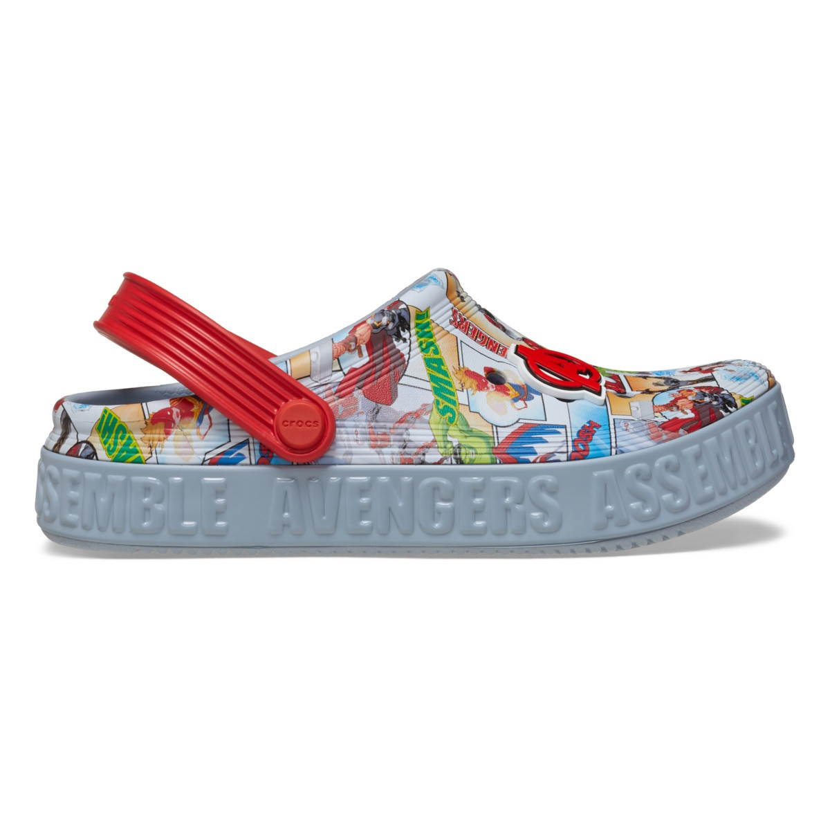 Saboti Crocs Avengers Off Court Clog Kids Gri - Blue Grey - poza 2