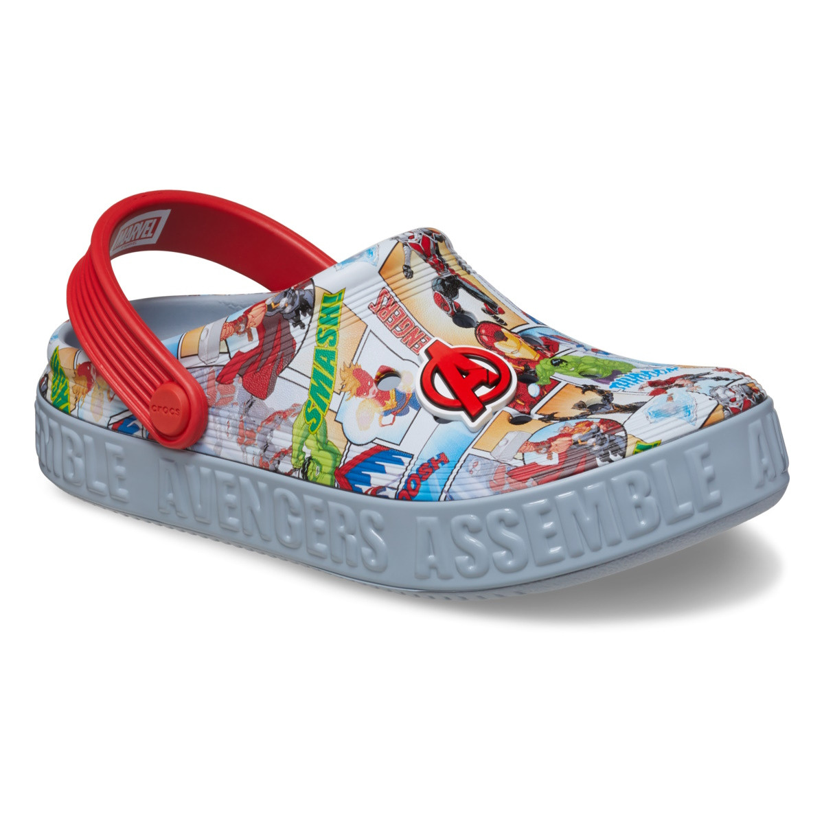 Saboti Crocs Avengers Off Court Clog Kids Gri - Blue Grey - poza 3