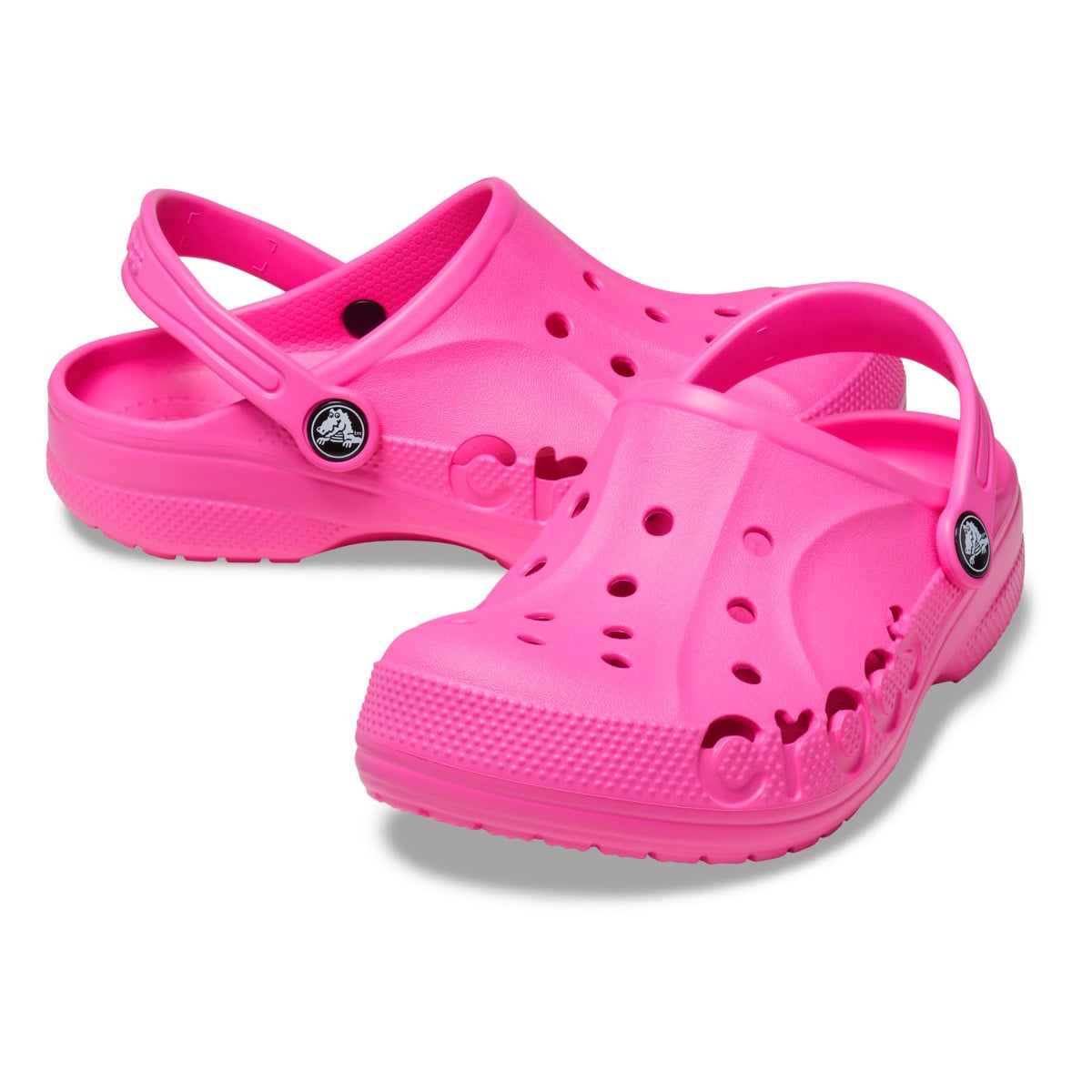 Saboți Crocs Baya Kids Clog Roz - Electric Pink - poza 4