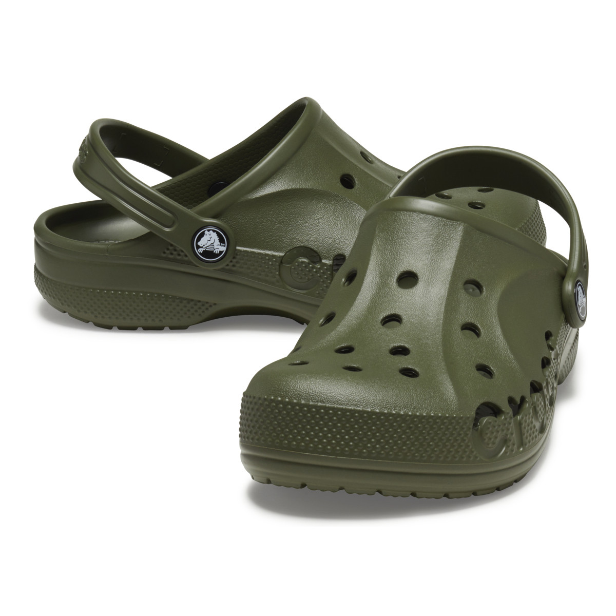 Saboți Crocs Baya Kids Clog Verde - Army Green - poza 4
