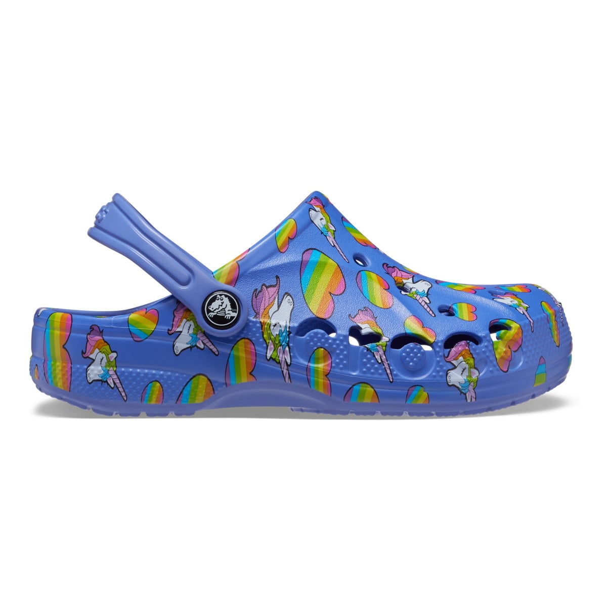Saboți Crocs Baya Printed Clog Kids Albastru - Lapis/Multi - poza 1