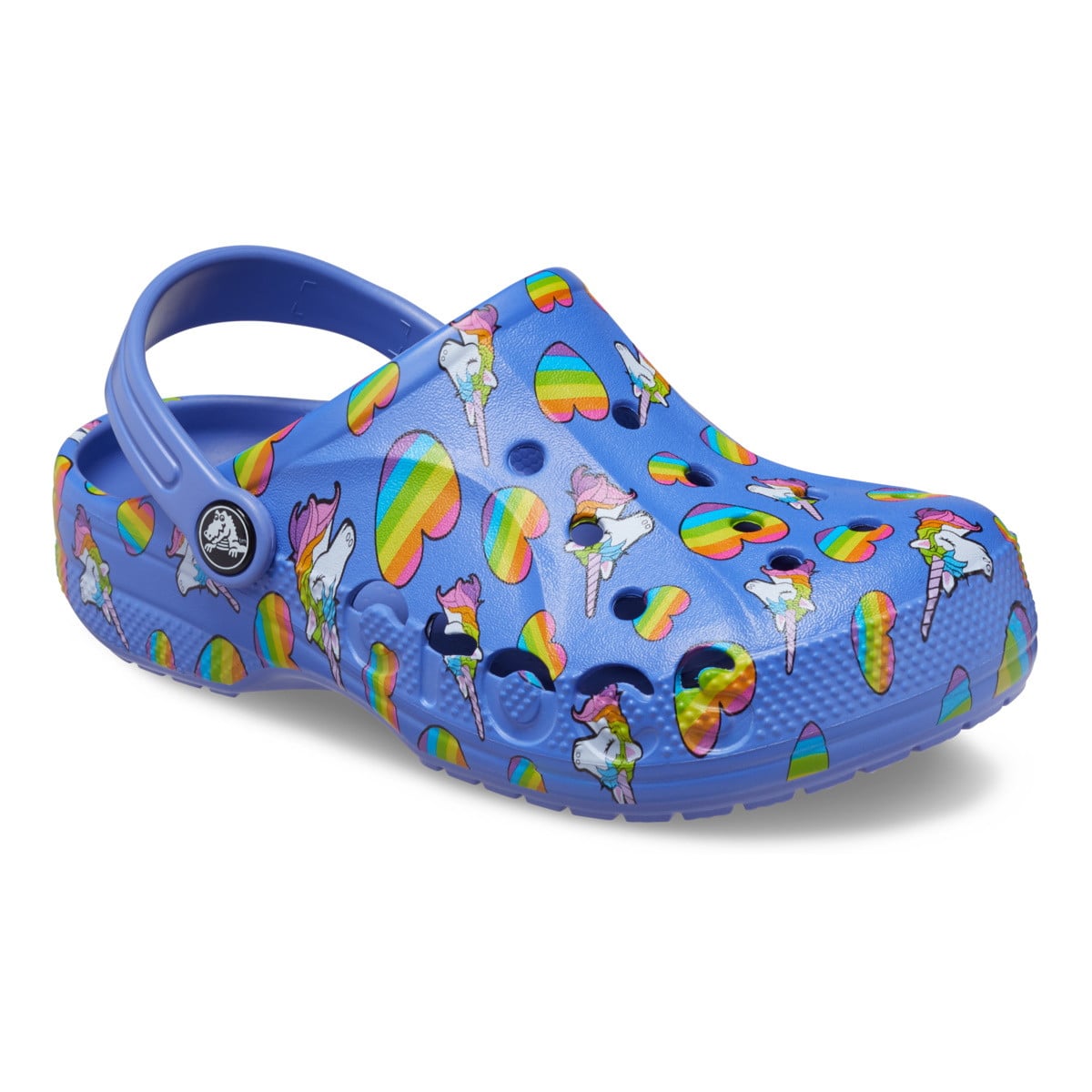 Saboți Crocs Baya Printed Clog Kids Albastru - Lapis/Multi - poza 2