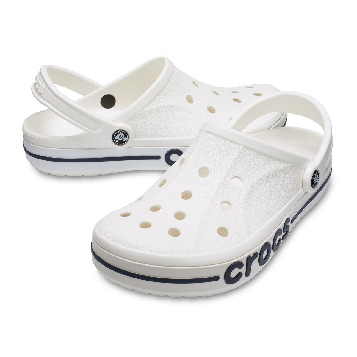 Saboti Crocs Bayaband Clog Alb - White/Navy - poza 3