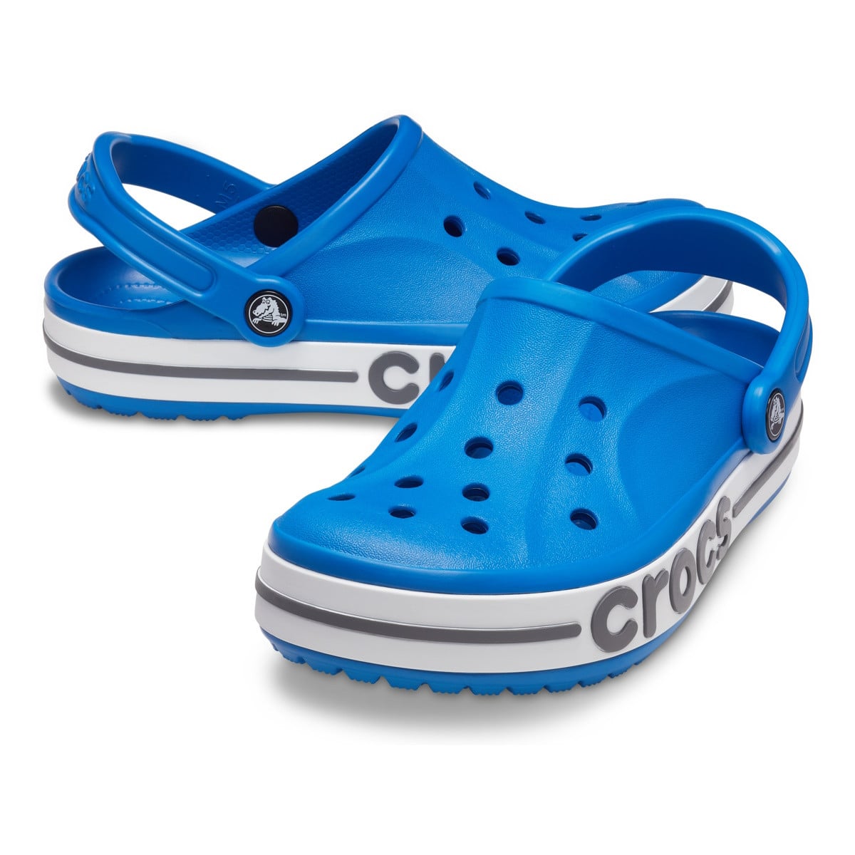 Saboti Crocs Bayaband Clog Albastru - Bright Cobalt/Slate Grey - poza 4