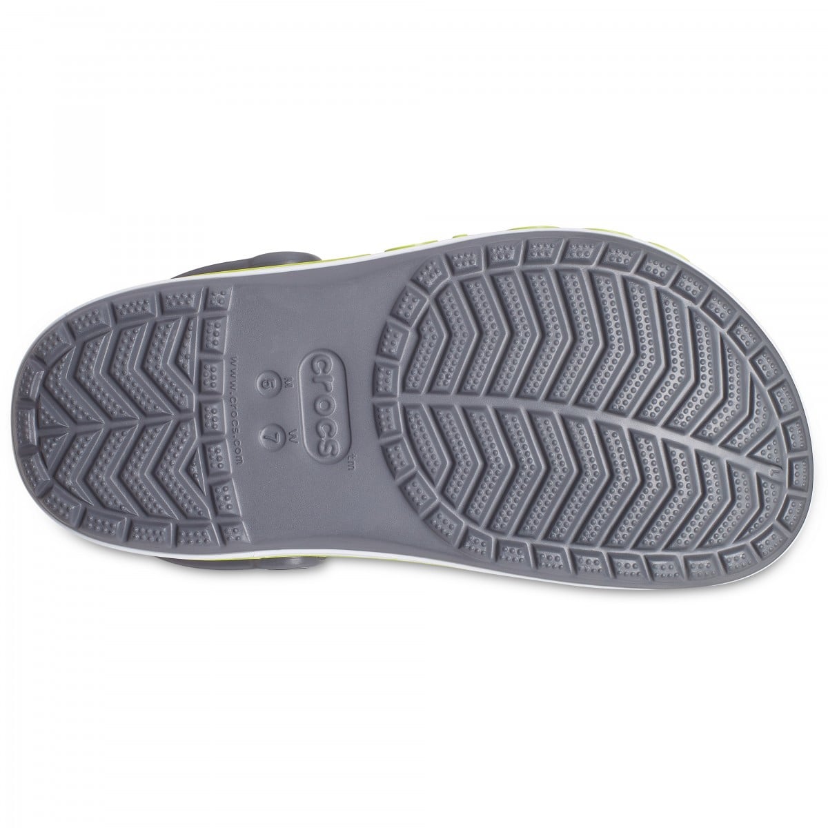 Saboti Crocs Bayaband Clog Gri - Slate grey/Lime Punch - poza 4