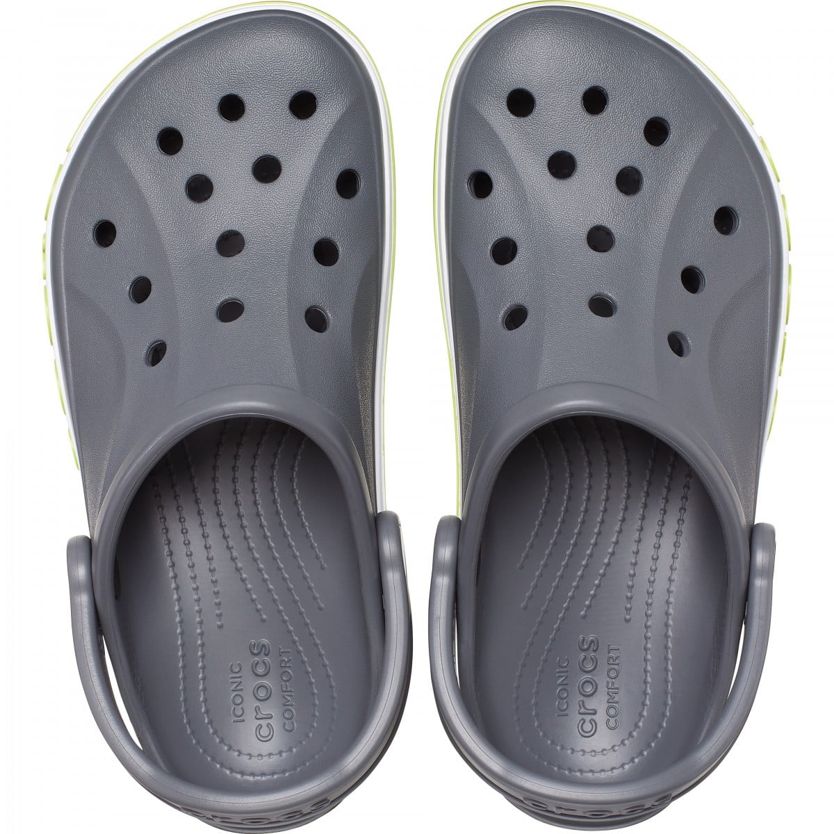 Saboti Crocs Bayaband Clog Gri - Slate grey/Lime Punch - poza 5