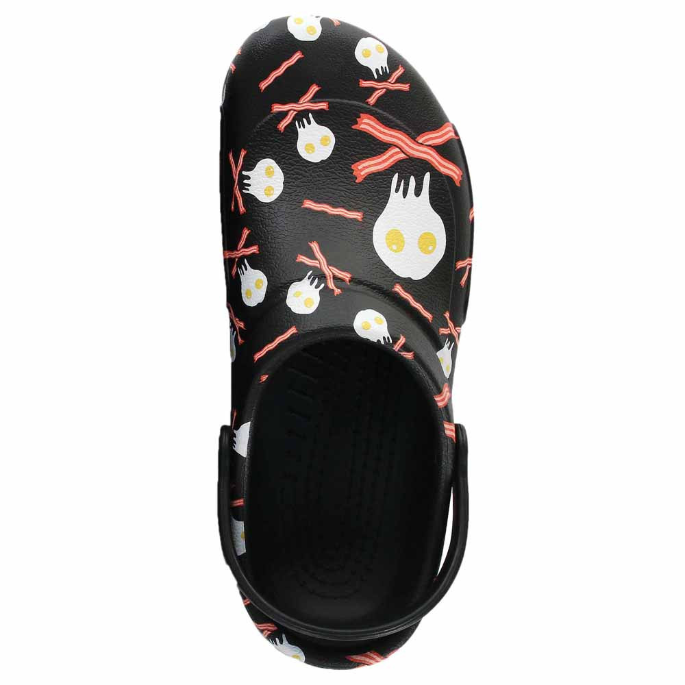 Saboti Crocs Bistro Graphic Clog Negru - Black/White/Black - poza 4