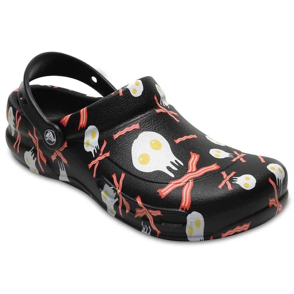 Saboti Crocs Bistro Graphic Clog Negru - Black/White/Black - poza 2