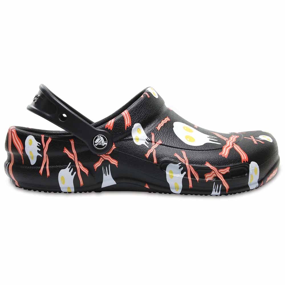 Saboti Crocs Bistro Graphic Clog Negru - Black/White/Black - poza 1