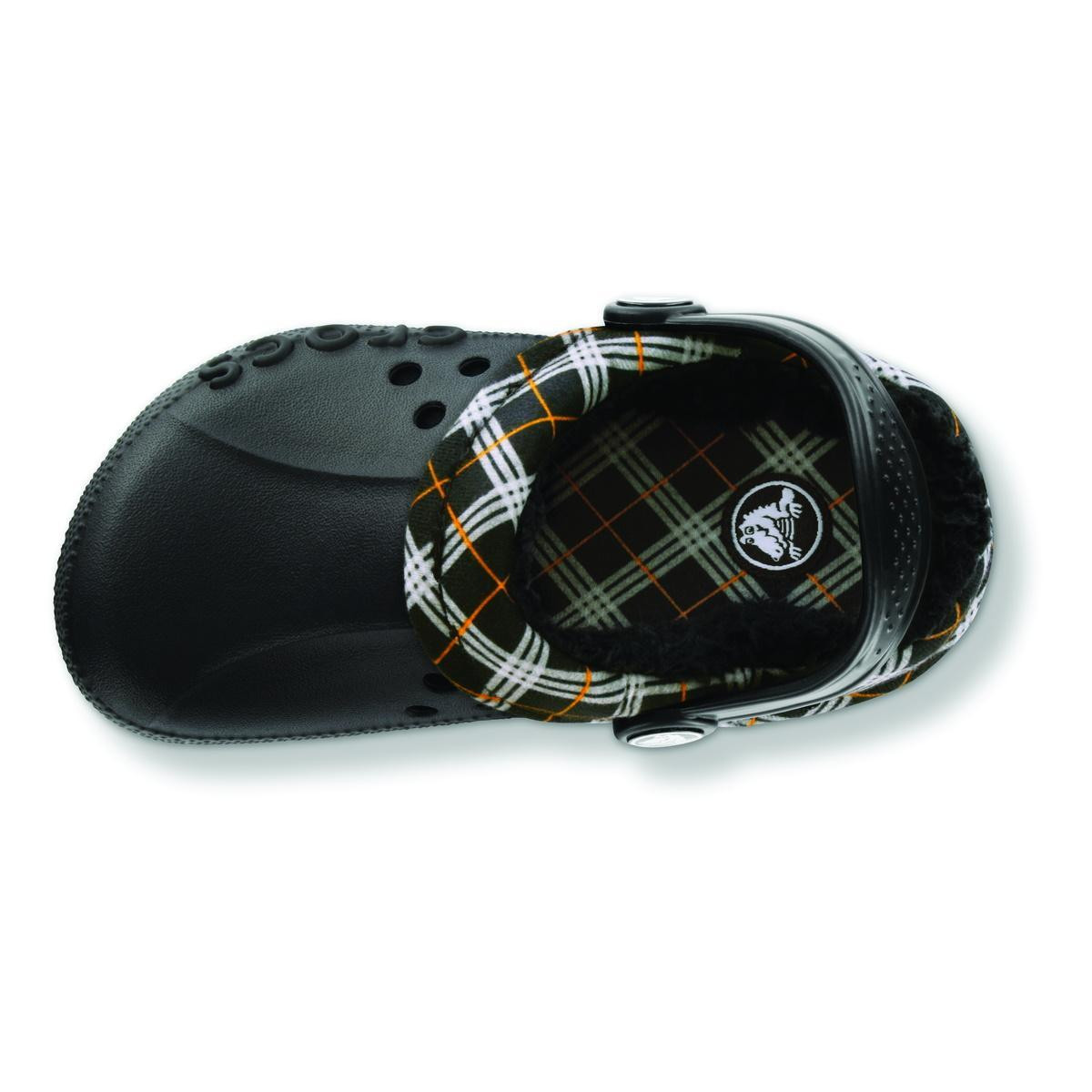 Saboti Crocs Blitzen Winter Plaid Kids Negru - Black/Black - poza 3
