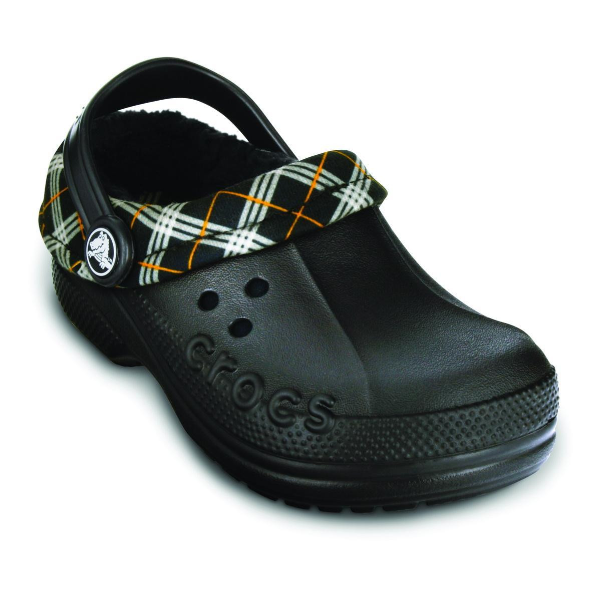 Saboti Crocs Blitzen Winter Plaid Kids Negru - Black/Black - poza 2