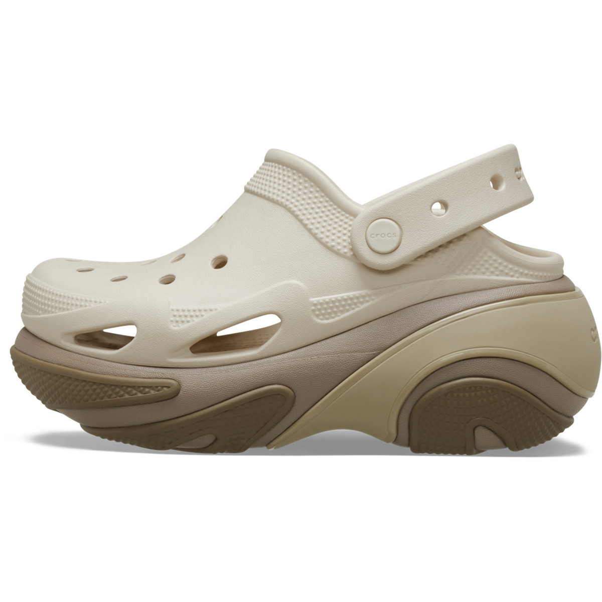 Saboti Crocs Bubble Crush Clog Bej - Taupe - poza 3