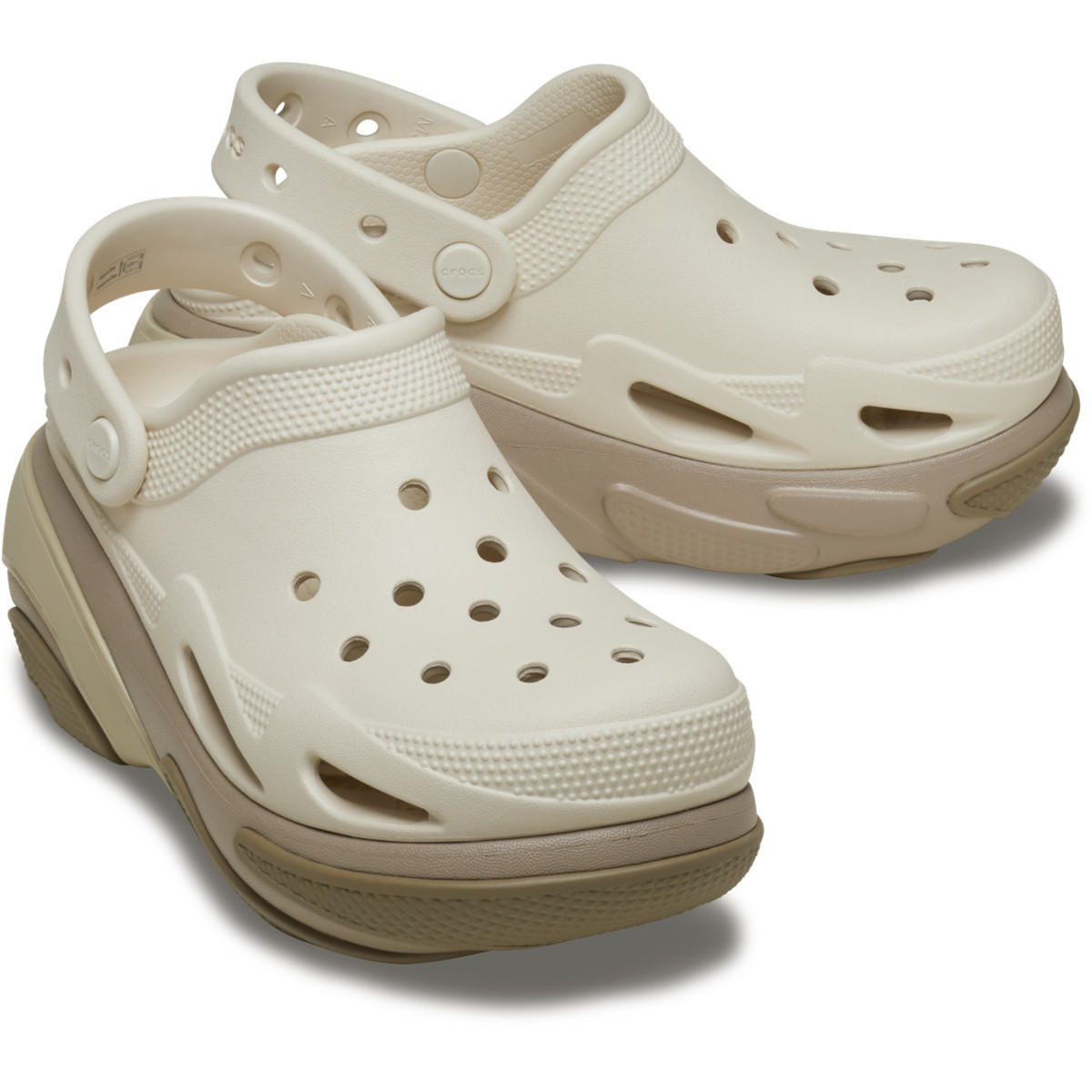 Saboti Crocs Bubble Crush Clog Bej - Taupe - poza 4