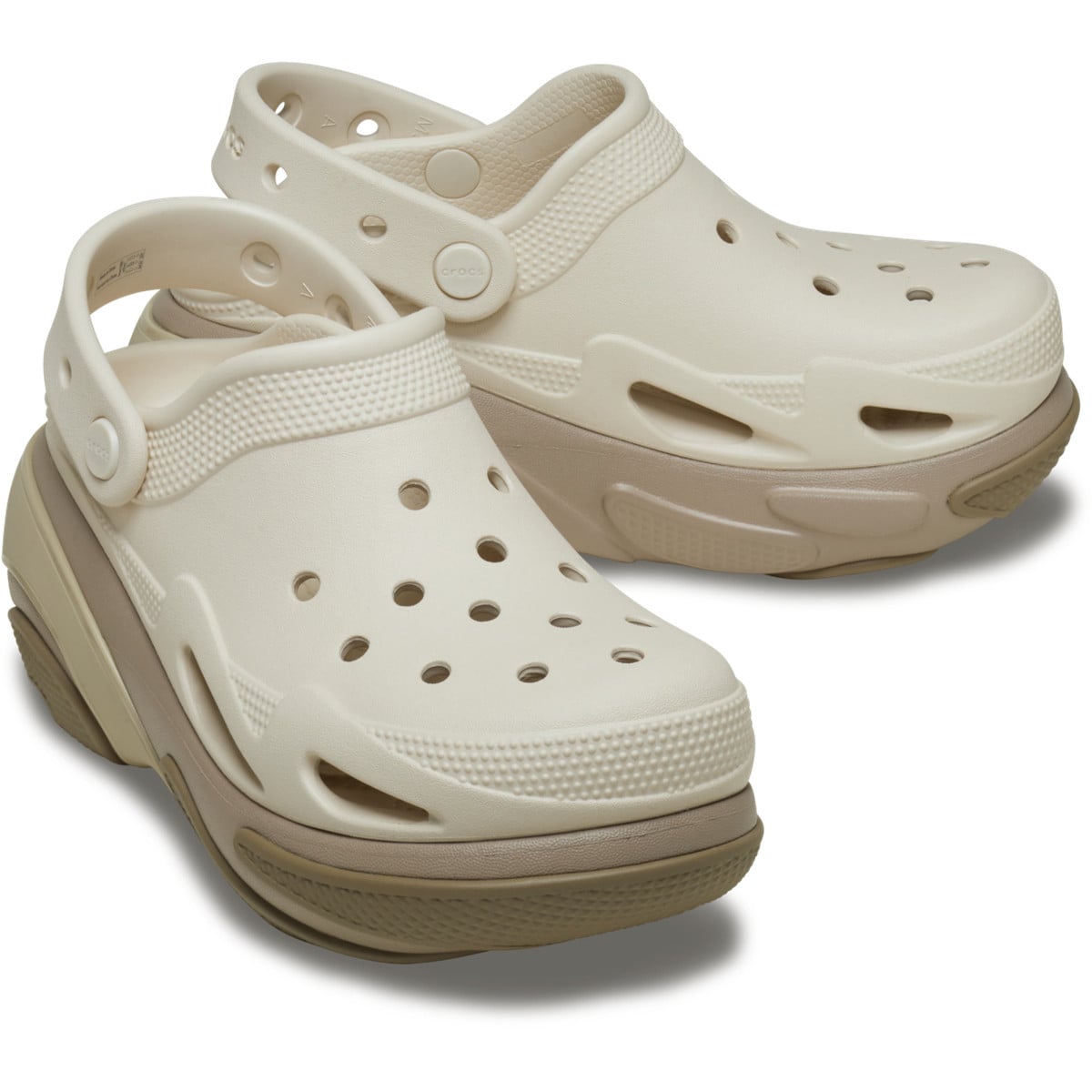 Saboti Crocs Bubble Crush Clog Bej - Taupe - poza 4