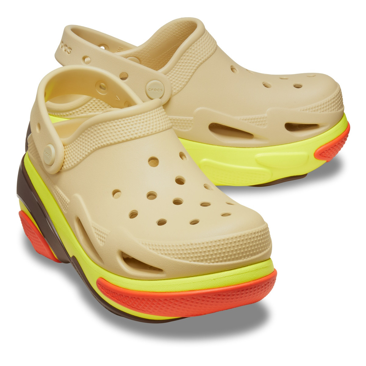 Saboti Crocs Bubble Crush Clog Maro - Sesame - poza 4