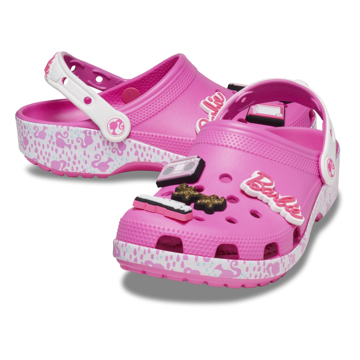 Saboti Crocs Classic Barbie Clog Roz - Electric Pink - poza 5