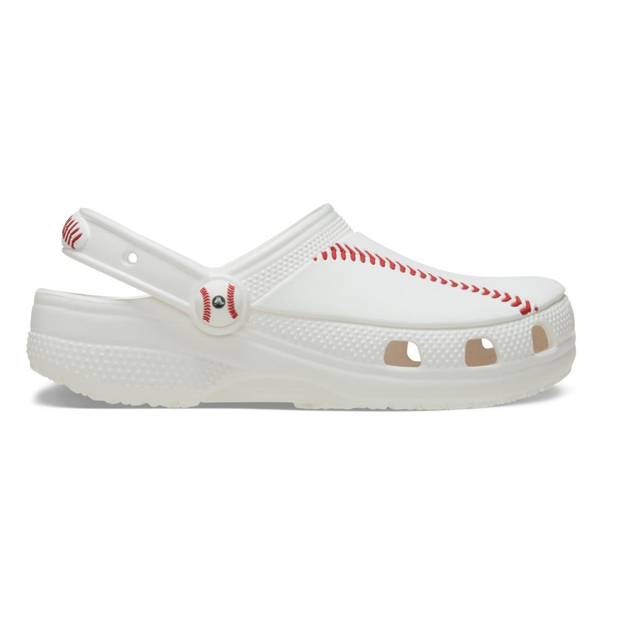 Saboti Crocs Classic Baseball Clog Kids Alb - White - poza 1