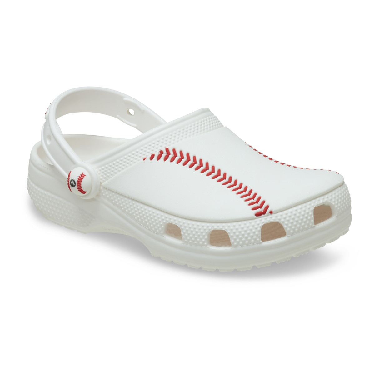 Saboti Crocs Classic Baseball Clog Kids Alb - White - poza 2