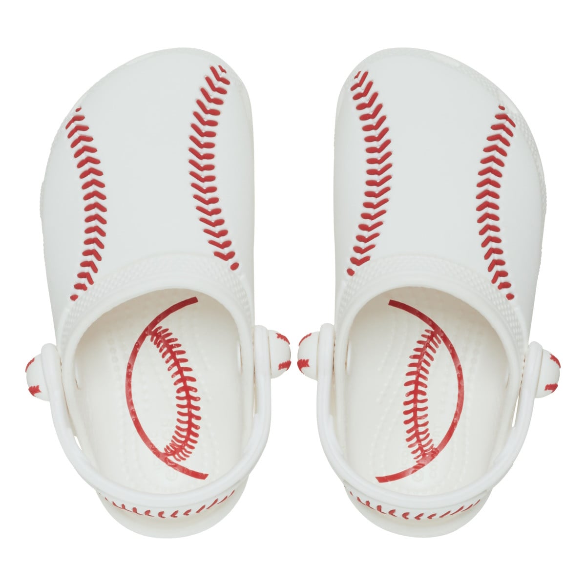 Saboti Crocs Classic Baseball Clog Kids Alb - White - poza 5