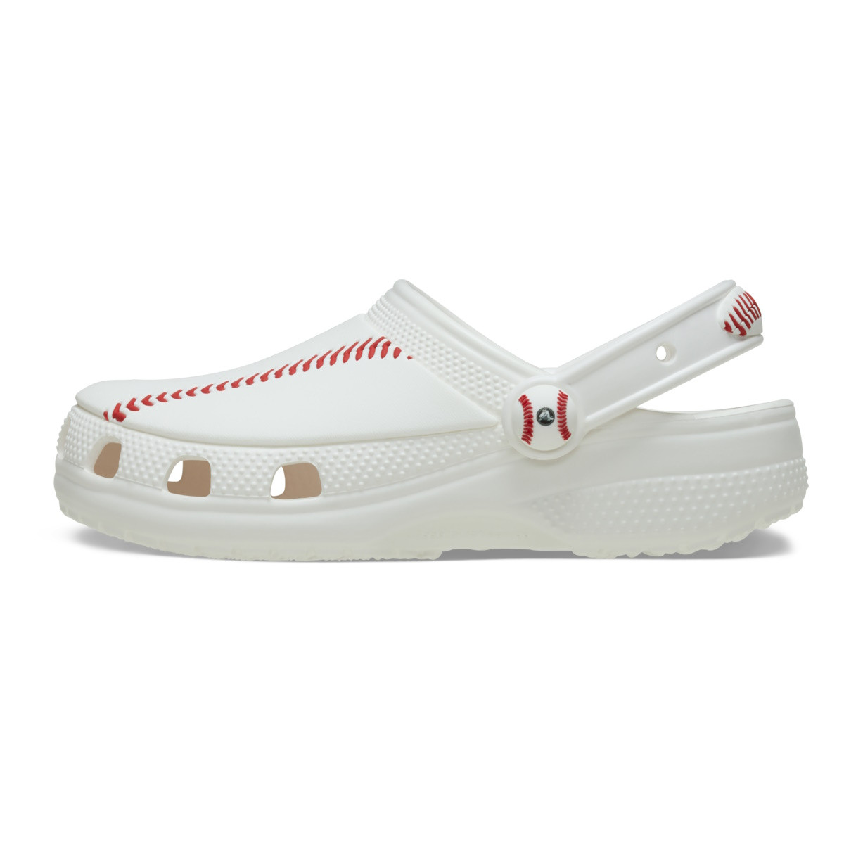 Saboti Crocs Classic Baseball Clog Kids Alb - White - poza 3