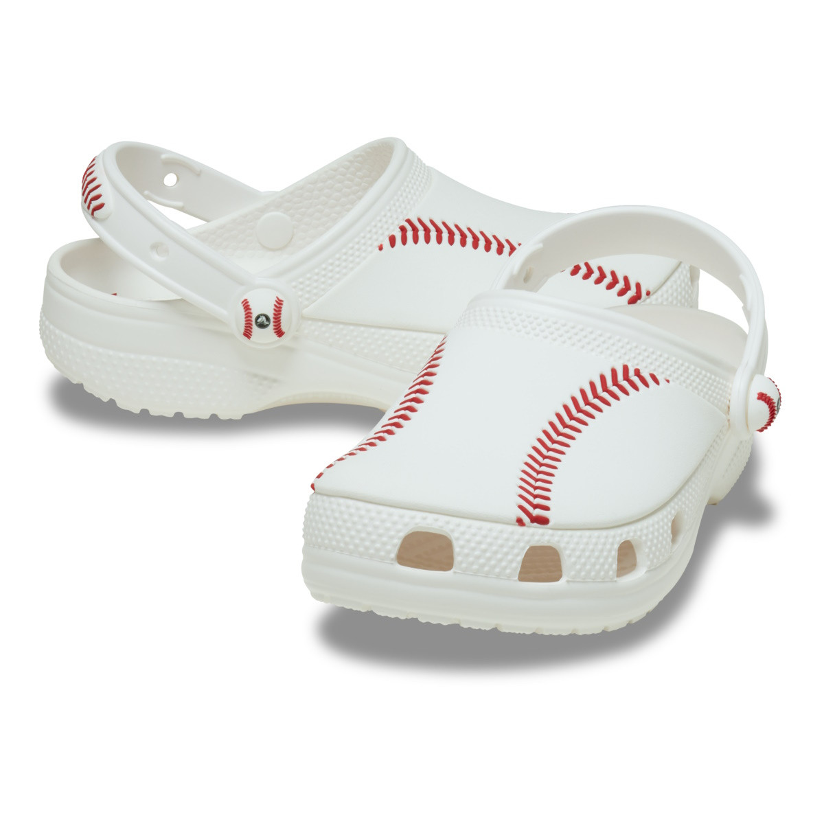 Saboti Crocs Classic Baseball Clog Kids Alb - White - poza 4