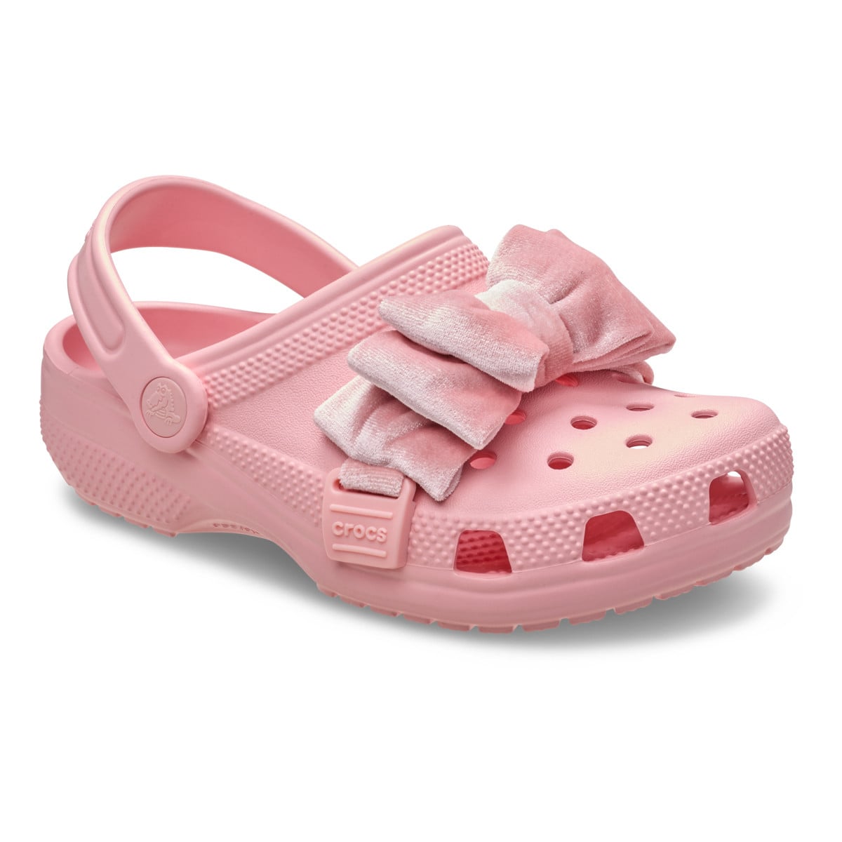 Saboti Crocs Classic Bow Clog K Roz - Powder Pink - poza 2