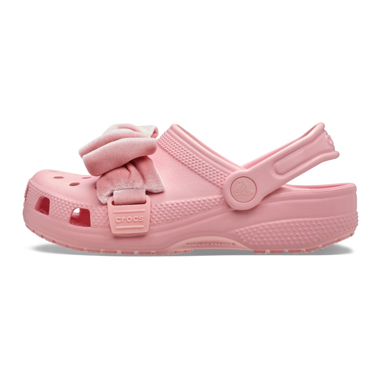 Saboti Crocs Classic Bow Clog K Roz - Powder Pink - poza 3