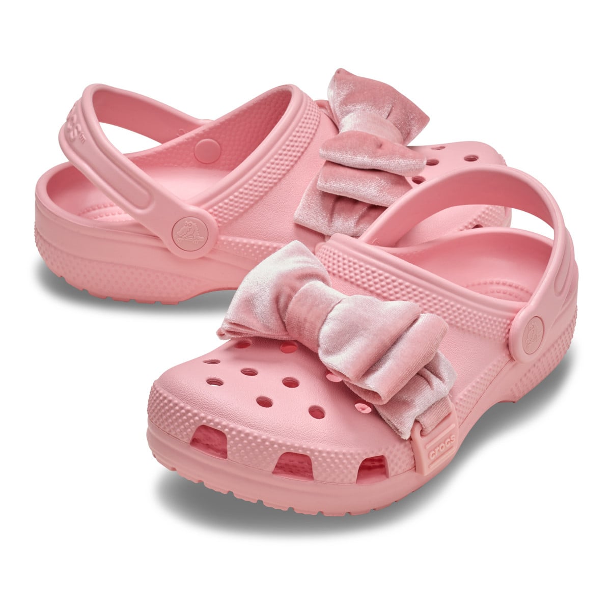 Saboti Crocs Classic Bow Clog K Roz - Powder Pink - poza 4