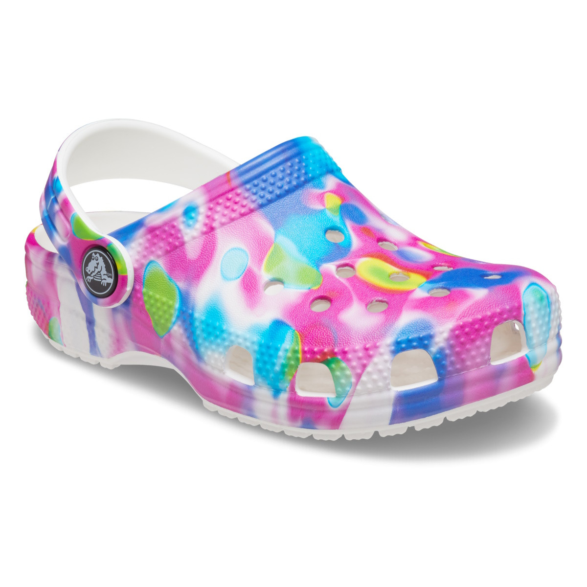 Saboti Crocs Classic Classic Solarized Clog Kids Multicolor - Pink/White - poza 2