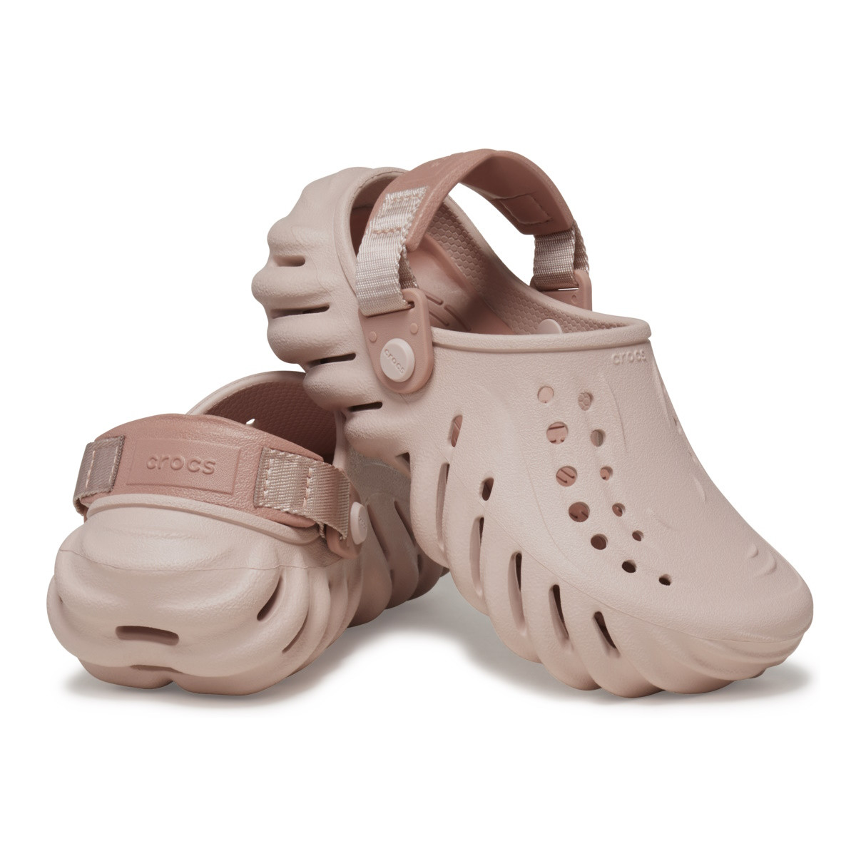 Saboti Crocs Classic Echo Clog Kids Roz - Pink Clay - poza 4