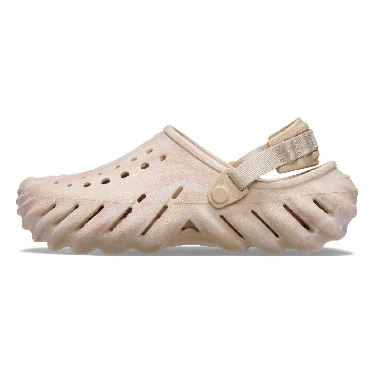 Saboti Crocs Classic Echo Marbled Clog Bej - Quartz/Multi - poza 3