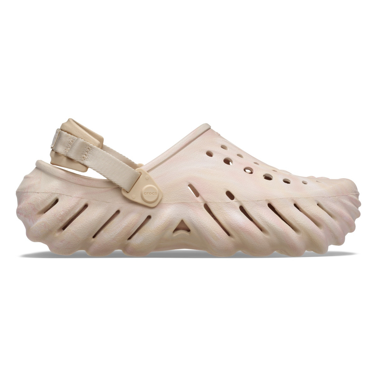 Saboti Crocs Classic Echo Marbled Clog Bej - Quartz/Multi - poza 1