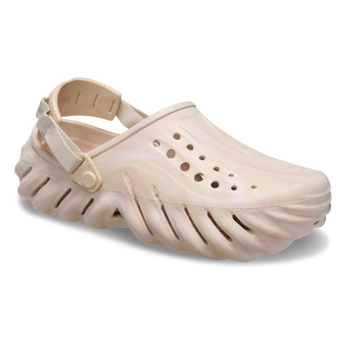 Saboti Crocs Classic Echo Marbled Clog Bej - Quartz/Multi - poza 2