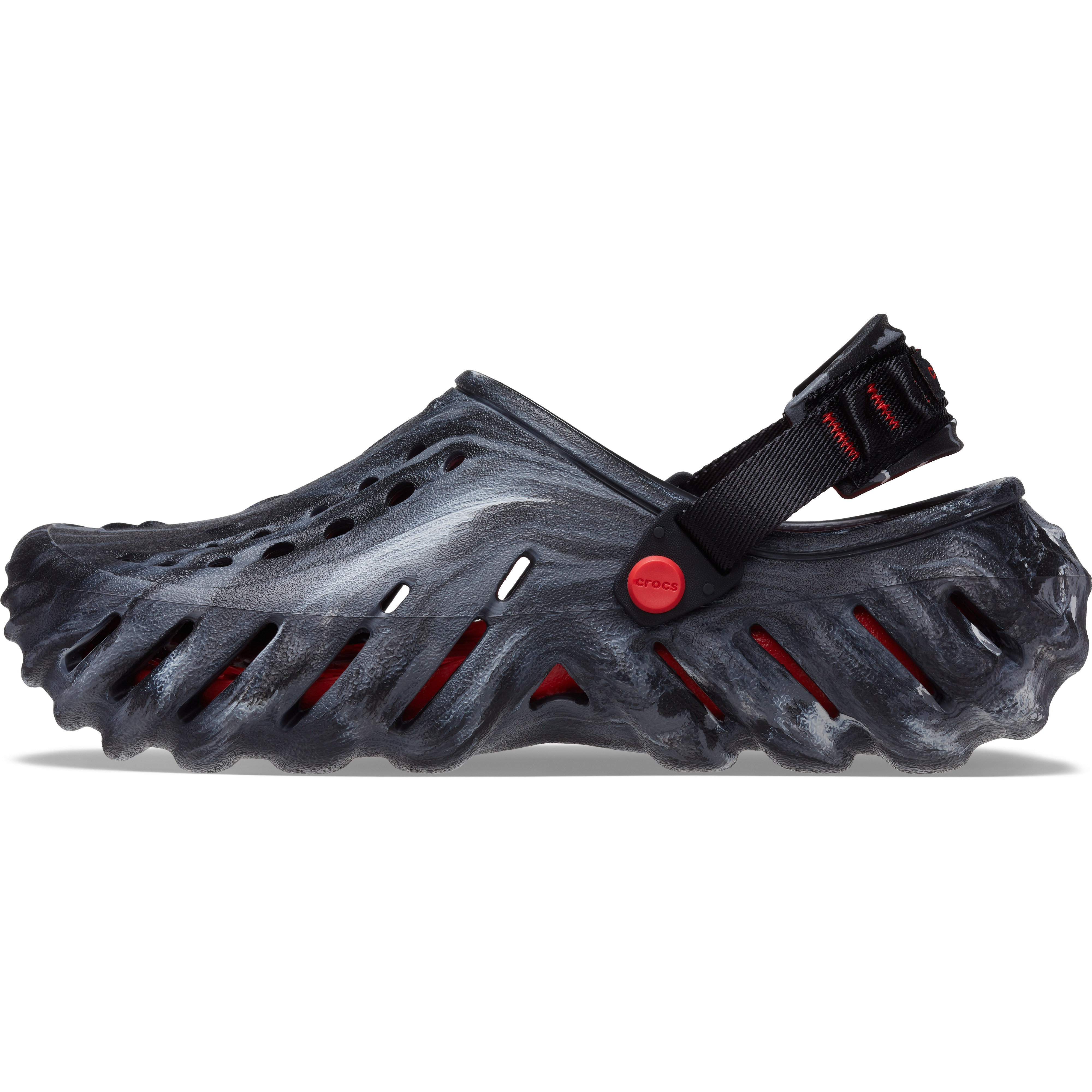 Saboti Crocs Classic Echo Marbled Clog Negru - Black/Flame - poza 3